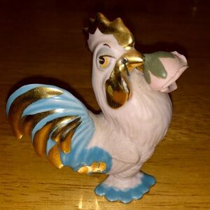 Walker Hagen Renaker Pink Gold Bisque Rooster Rose Figurine 1959